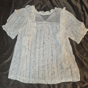 Lace Ruffle Blouse